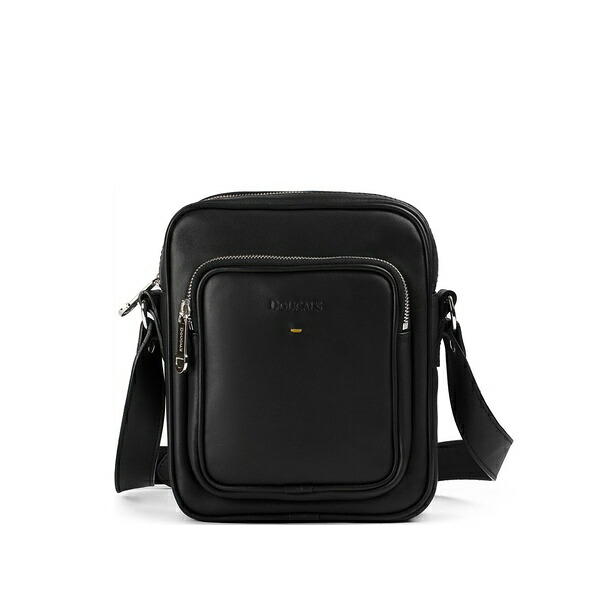 ドンカルズ メンズ ショルダーバッグ 御徒面子 Leather messenger bag Black