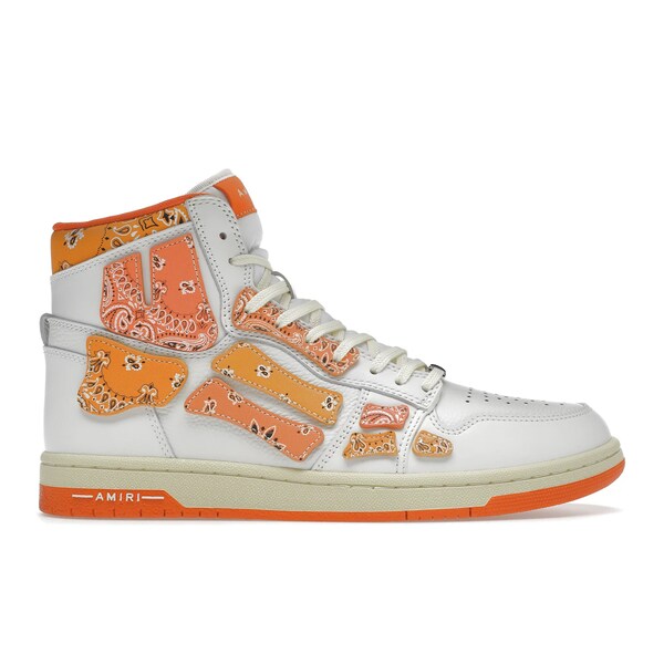 AMIRI アミリ メンズ スニーカー  【AMIRI Skel Top Hi Bandana White Orange】  サイズ US_8(26.0cm) White/Orange