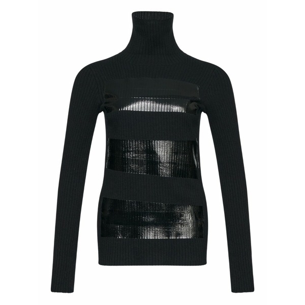 マルタンマルジェラ レディース 編み物\u0026ティーシャツ アウター Ribbed turtleneck sweater Black