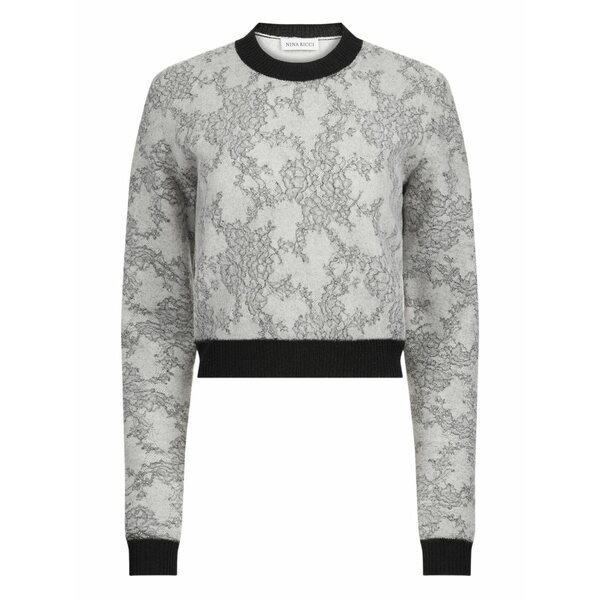 ニナリッチ レディース 編み物\u0026プルオーバー アウター Lace-jacquard jumper Neutrals