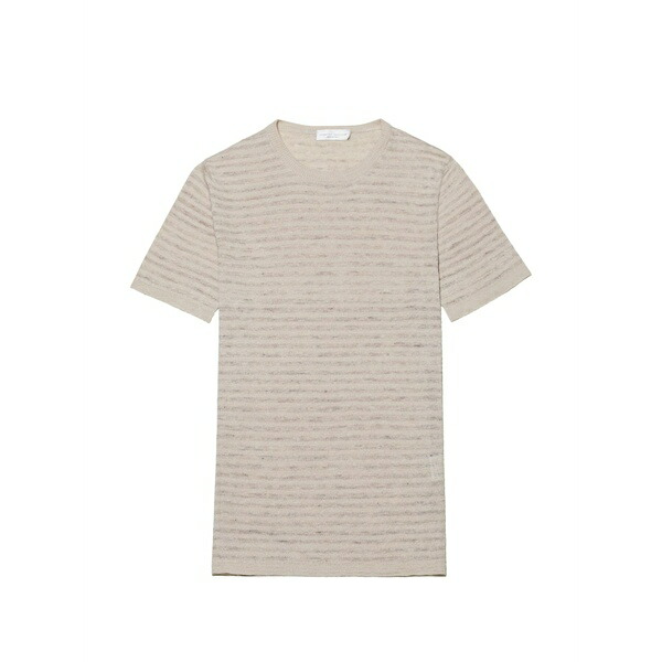 ロベルトコリーナ メンズ プルオーバー トップス Striped short-sleeve t-shirt Neutrals