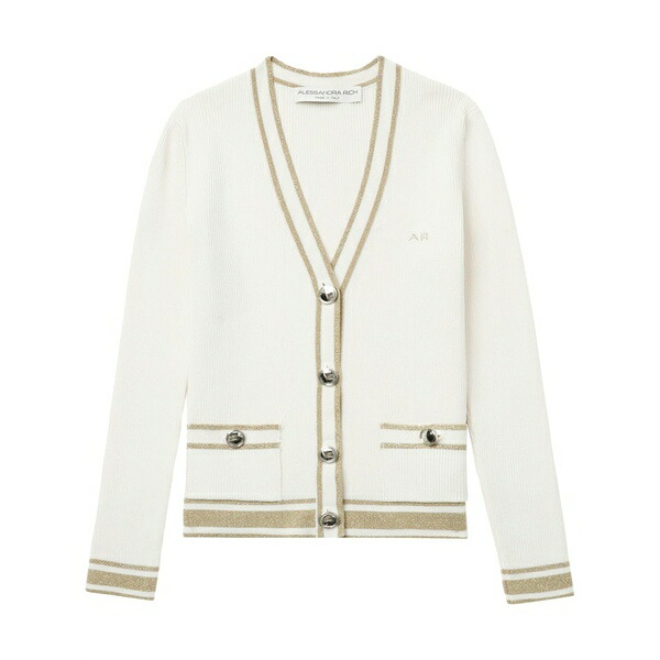 アレッサンドラ・リッチ レディース カーディガン アウター Cable-knit cardigan White｜asty