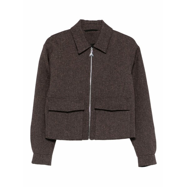 パトリツィア ペペ レディース 上衣＆上衣 アウター Pocket zip-fastening jacket Brown