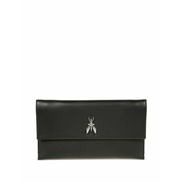 パトリツィア ペペ レディース クラッチペダル御徒面子 御徒面子 Fly leather clutch bag Black