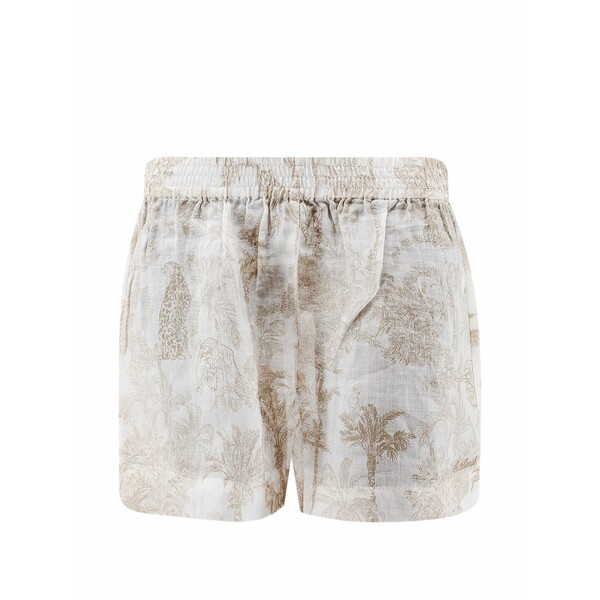 エムシーツーセイントバース レディース 心地好いズボン下 ボトムス Elasticated-waist printed shorts White