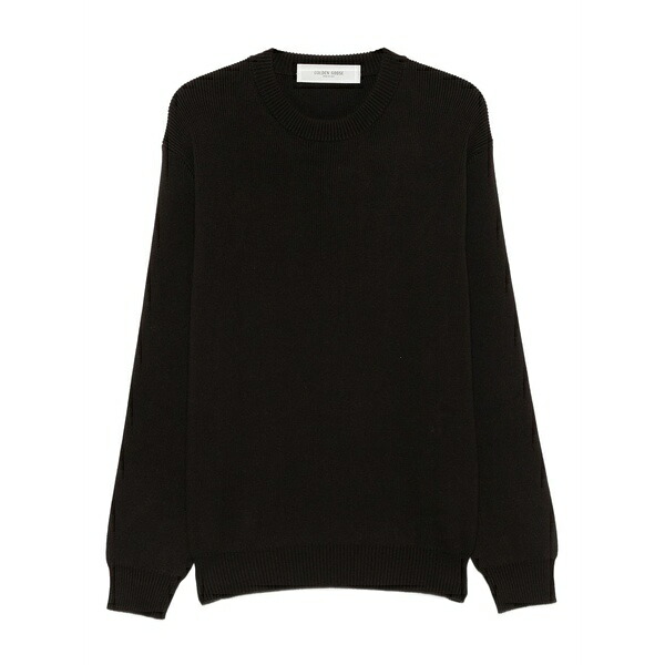 ゴールデングース メンズ 編み物\u0026プルオーバー アウター Ribbed crew-neck sweater Brown