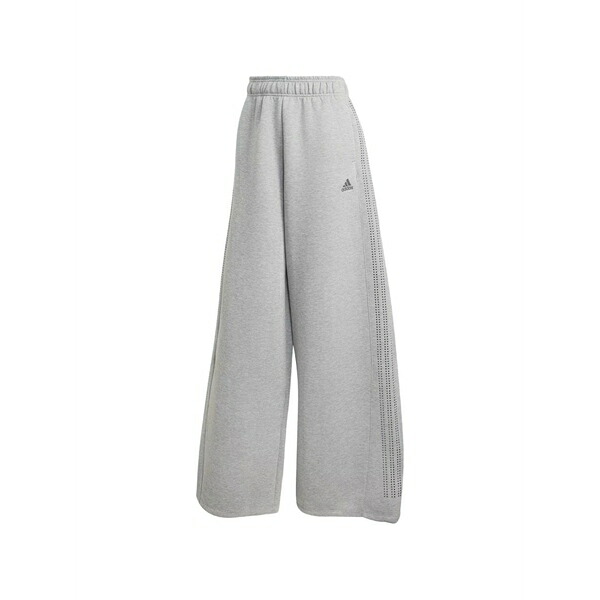 アディダス レディース 心地好いズボン下 ボトムス Rhinestone-embellished wide-leg track pants Grey