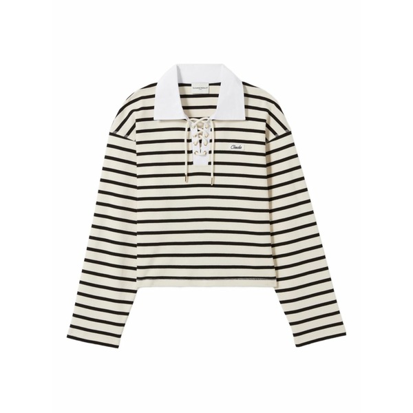クローディピエルロ レディース スポーツシャツ トップス Breton stripe t-shirt Neutrals