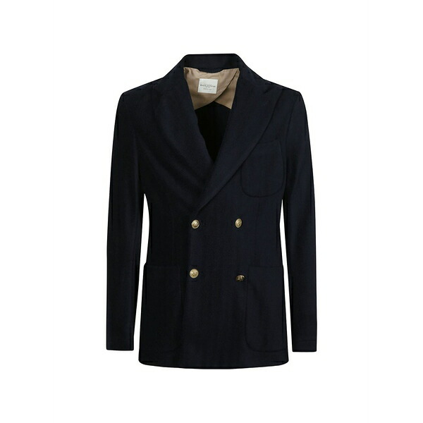 バランタイン メンズ 上衣＆上衣 アウター Double-breasted blazer Blue