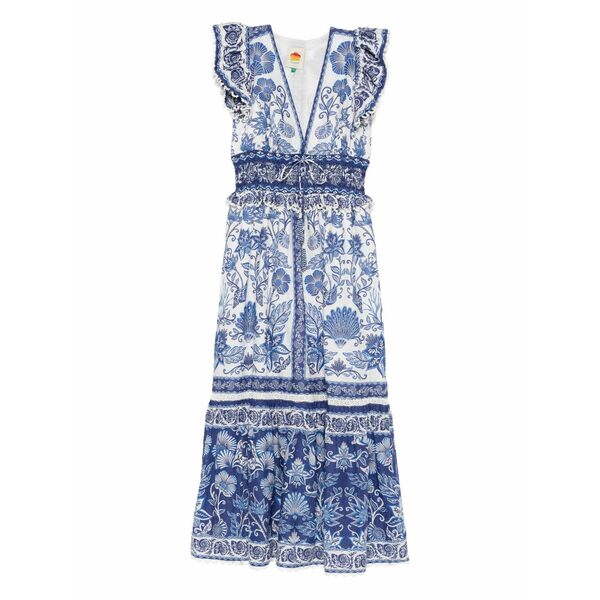 農園 リオ レディース 衣装 トップス Shell garden maxi dress White
