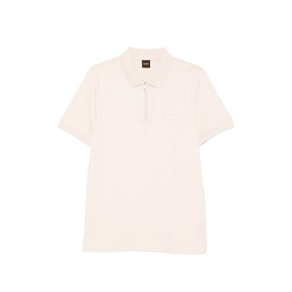 元締め メンズ スポーツシャツ トップス Zip polo shirt Pink