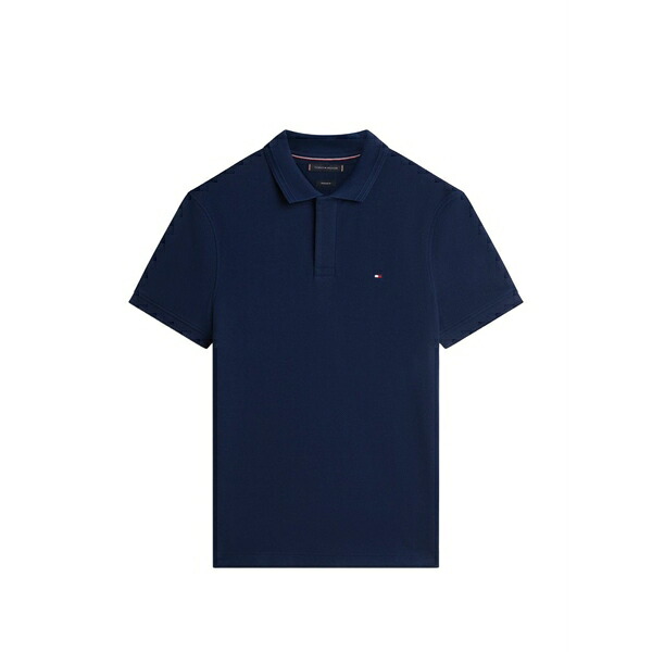 トミー ヒルフィガー メンズ スポーツシャツ トップス 1985 logo-patch piqu?? polo shirt Blue