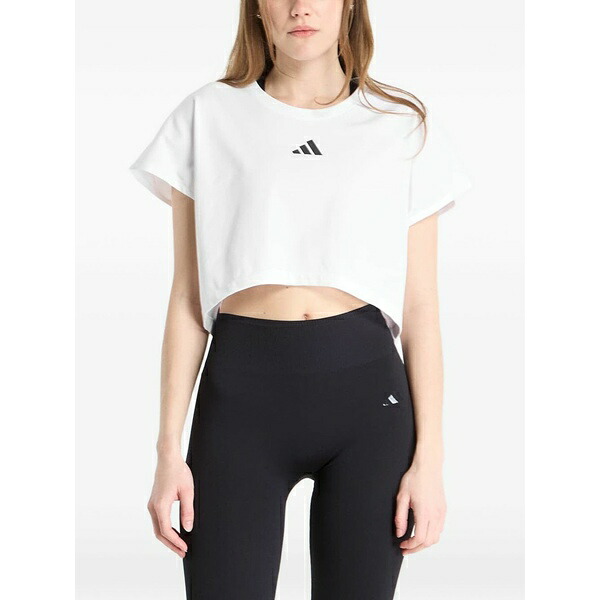 アディダス レディース Tシャツ トップス Logo-print t-shirt White|asty