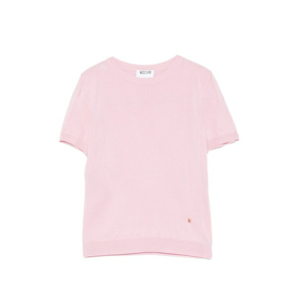 モスキーノ レディース プルオーバー トップス Logo t-shirt Pink