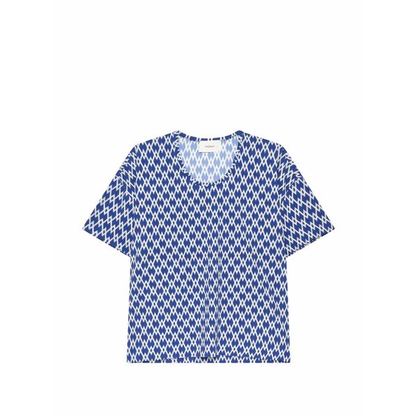 マリパルミ レディース ティーシャツ トップス Diamond glow geometric-print t-shirt Blue Tシャツ・カットソー-トップス-レディースファッション