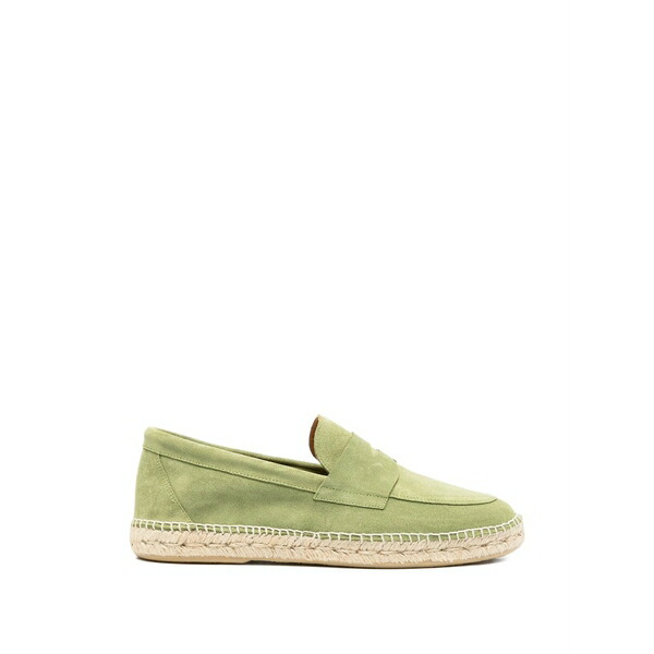 アバルカ メンズ サンダル シューズ Suede espadrilles Green