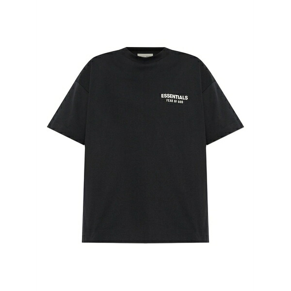 エフオージーエッセンシャルズ メンズ Tシャツ トップス Logo-print t-shirt Black｜asty