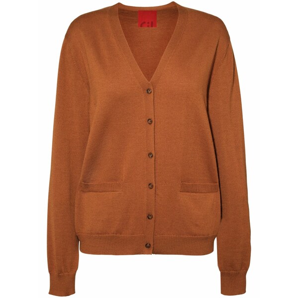 カシミヤ はたご屋 優しいこと レディース ジレー アウター Quinn cardigan Brown