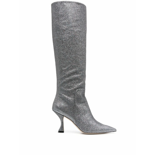 スチュアート ワイツマン レディース ブーツ シューズ Crystal-embellished boots Silver