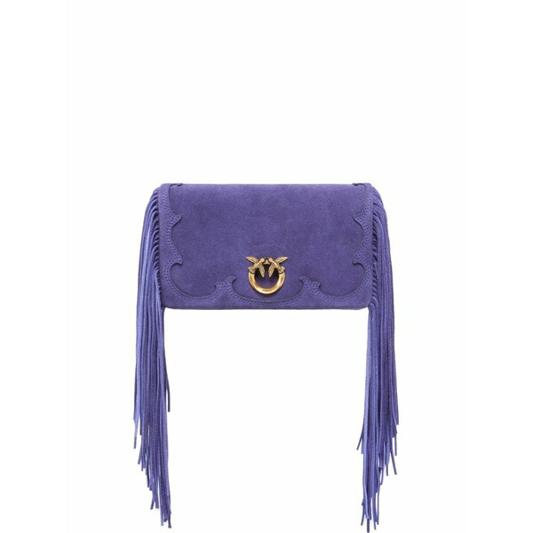 ピンコ レディース ショルダーバッグ 御徒面子 Fringed-logo shoulder bag Purple