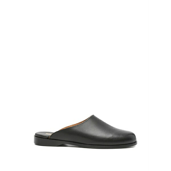 セバゴ レディース サンダル シューズ Round-toe leather mules Black|asty