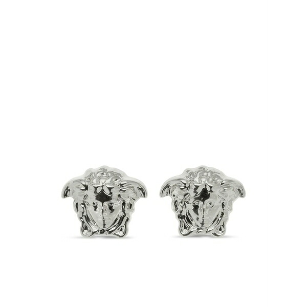 ヴェルサーチ メンズ ピアス・イヤリング 付属物 Medusa head earrings Silver