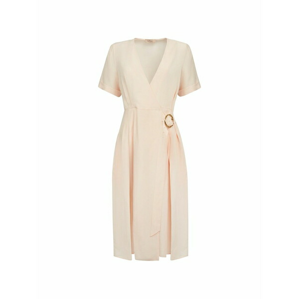 ツイン仕掛ける レディース 衣装 トップス Buckle wrap dress Pink