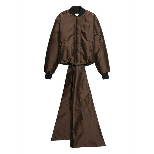 エムエスジイエム レディース 厚地の外套 アウター Long-sleeve jacket Brown