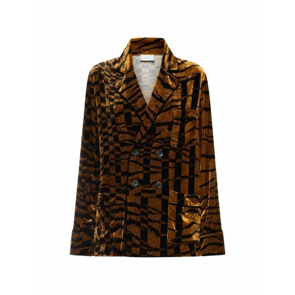 ピエール＝ルイ・マシア レディース 上衣＆上衣 アウター Animal-print blazer Brown