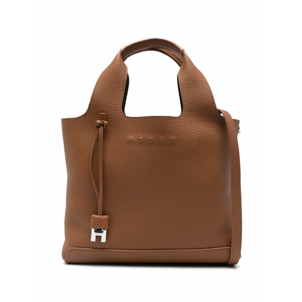 ホーガン レディース トートバッグ バッグ Logo-plaque tote bag Brown