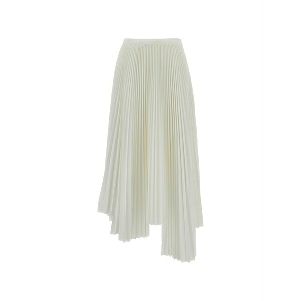 プランシー レディース スコート ボトムス Pleated asymmetric skirt White