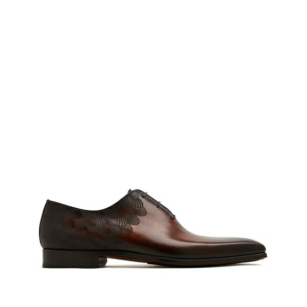 マグナーニ メンズ 御召しものシューズ シューズ Embossed-detail oxford shoes Brown