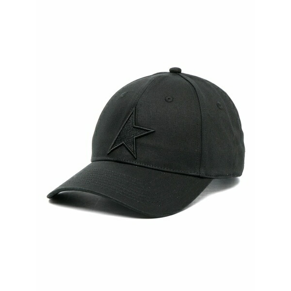 ゴールデングース メンズ かぶり笠 付属品 Logo-patch cotton baseball cap Black