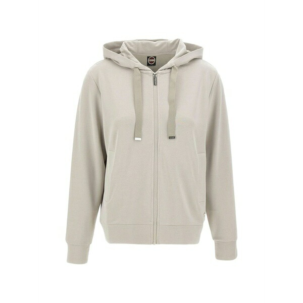 コルマール レディース パーカー・スウェットシャツ アウター Drawstring zip hoodie Neutrals