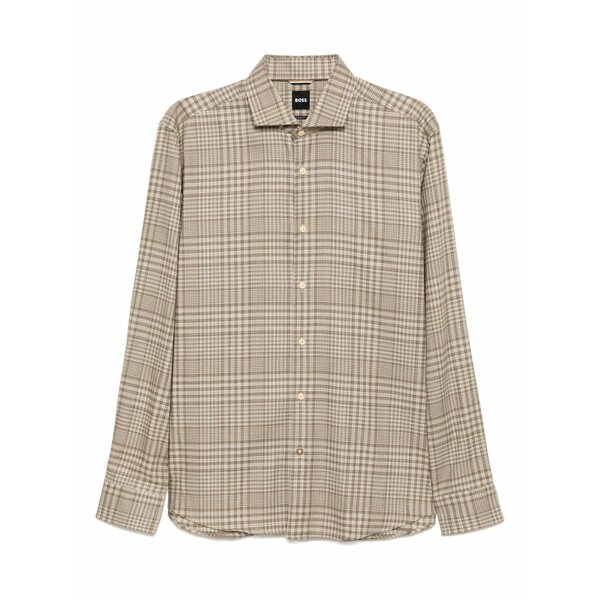 雇い主 メンズ プルオーバー トップス Check pattern shirt Neutrals