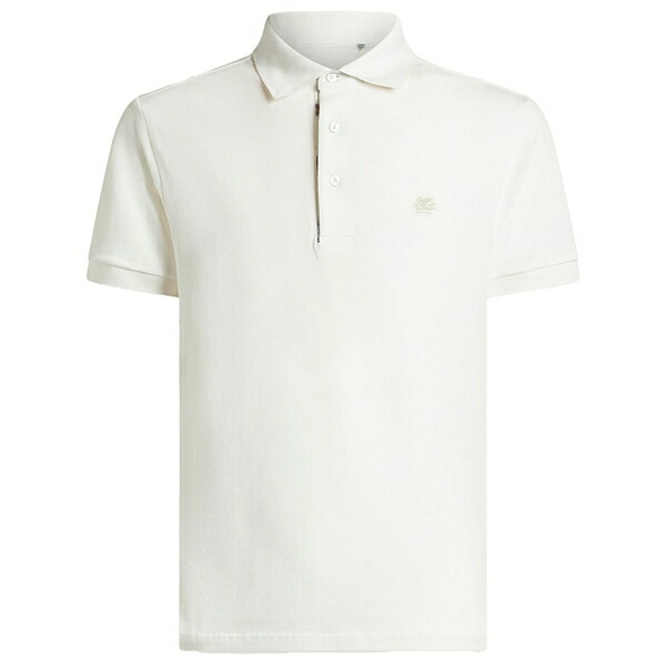 エトロ メンズ ポロシャツ トップス Pegaso-embroidered polo shirt White|asty