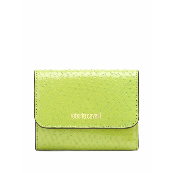 ロベルトカヴァリ レディース 紙入れ 付属品 Leather wallet Green