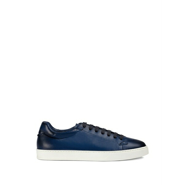 ドンカルズ メンズ スニーカー シューズ Blue leather sneakers Blue|asty