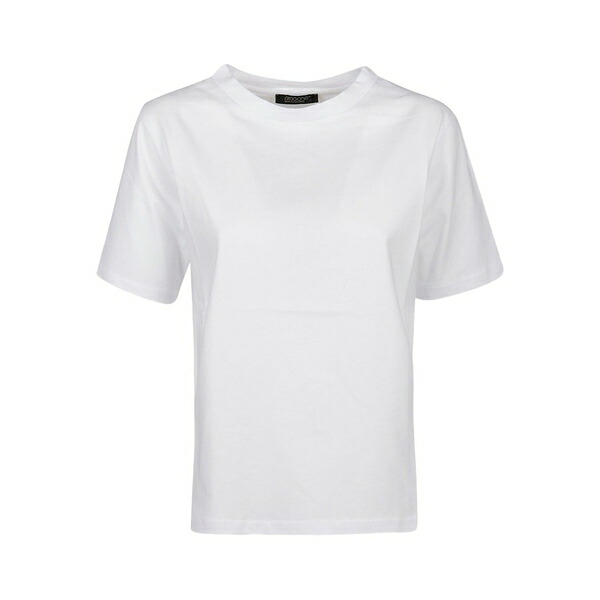 アラゴナ レディース Tシャツ トップス Short-sleeve cotton t-shirt White|asty