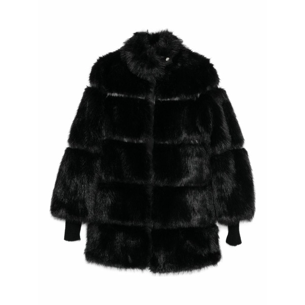 パトリツィア ペペ レディース 上衣＆上衣 アウター Faux fur MIDI jacket Black