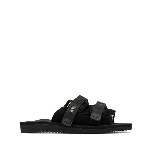 スイコック メンズ サンダル シューズ Moto mab touch-strap slides Black｜asty