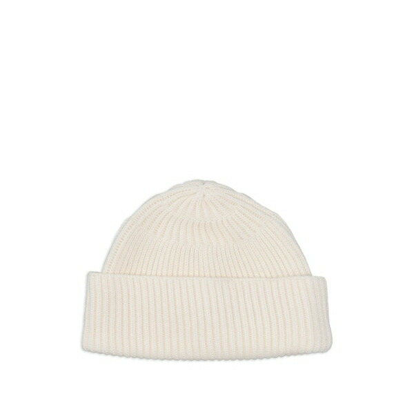 パロッシュ レディース かぶり笠 付属品 Ribbed beanie hat Neutrals