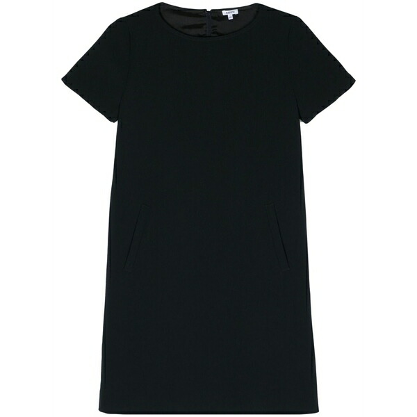 アスペジ レディース ワンピース トップス Round-neck crepe shift dress Blue｜asty