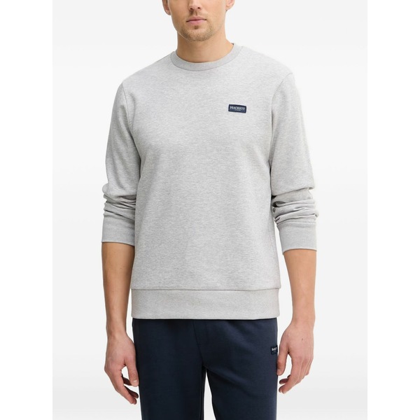 ハケット メンズ パーカー・スウェットシャツ アウター Logo-patch sweatshirt Grey