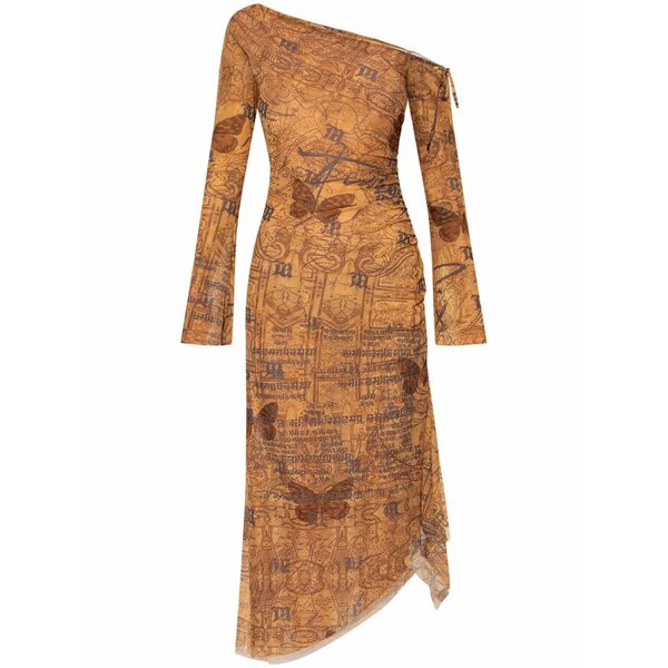 ミスビヘイブ レディース ワンピース トップス Abstract-pattern print midi dress -｜asty