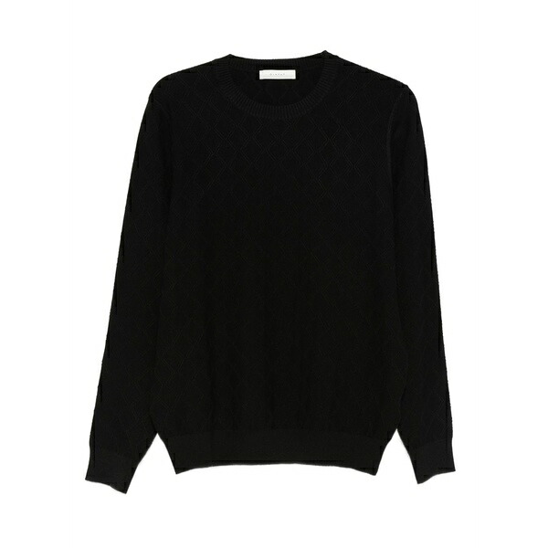 ディクタット メンズ 編み物\u0026プルオーバー アウター Diamond-pattern sweater Black
