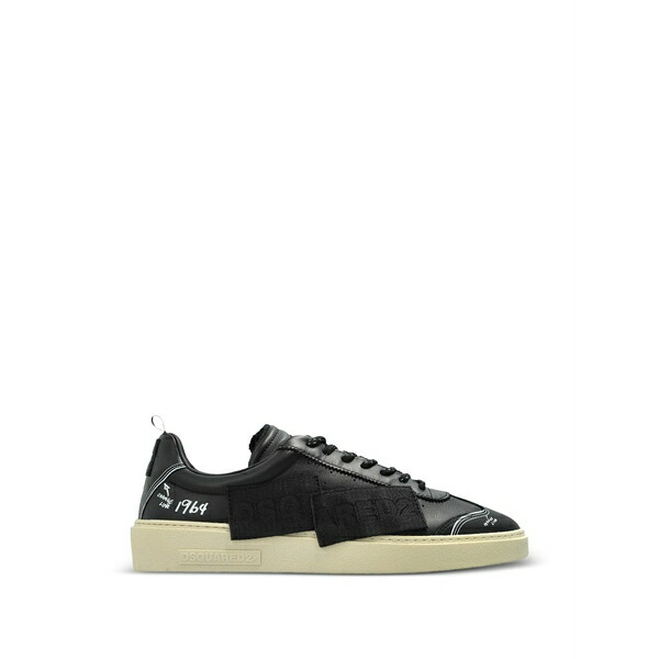 ディースクエアード メンズ スニーカー シューズ Rider logo-patch sneakers Black