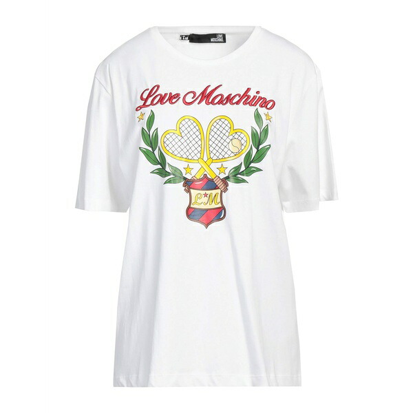 【送料無料】 モスキーノ レディース Tシャツ トップス T-shirts White
