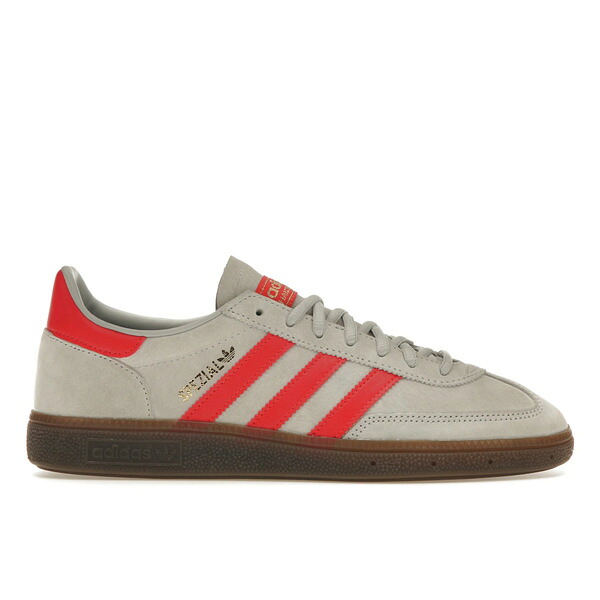 adidas アディダス メンズ スニーカー  【adidas Handball Spezial Grey Hi-Res Red】  大いさ US_7.5(25.5糎) Grey Two/Hi-Res Red/Gold Metallic