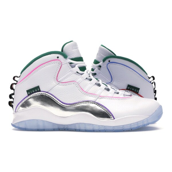 Jordan ジョーダン メンズ スニーカー  【Jordan 10 Retro Wings】  大いさ US_M_14 White/Clover-Chrome-Black